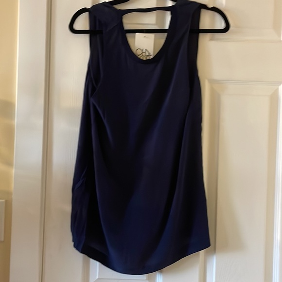 Chaser SILK basics v back tank navy blue - Picture 1 of 10